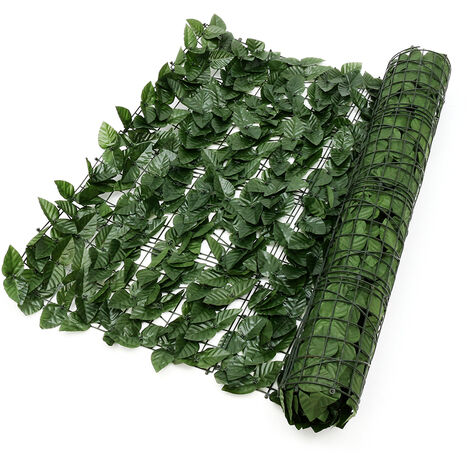 KINGSO 1x3M Artificial Leaf Panels Hedge Fence Ivy Leaf Hedge Roll Wall Home Decor