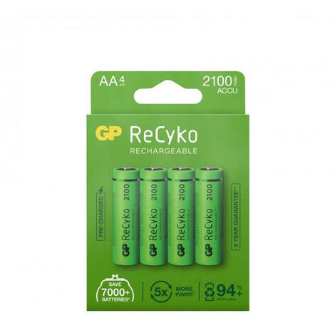 GP BATTERIES 1x4 gp recyko + baterÍa nimh aa 2100mah, lista para usar