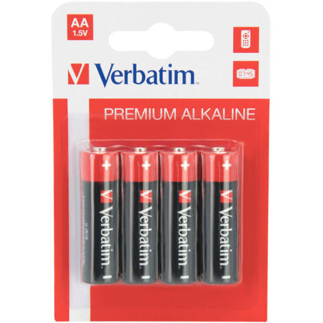 1x4 pilas alcalinas Verbatim Mignon AA LR6 49921