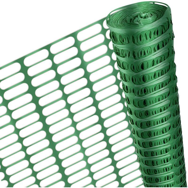 1x50m Barrière de signalisation et balisage plastique vert, clôture de jardin