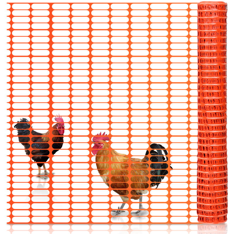 1x50m Barrière de signalisation et balisage plastique orange, clôture de jardin