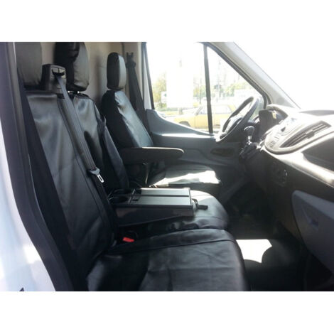 2+1 комплект калъфи / тапицерия от ЕКО кожа - специално ушити за Ford Transit 2013+ - пасват перфектно - с отвор за барч