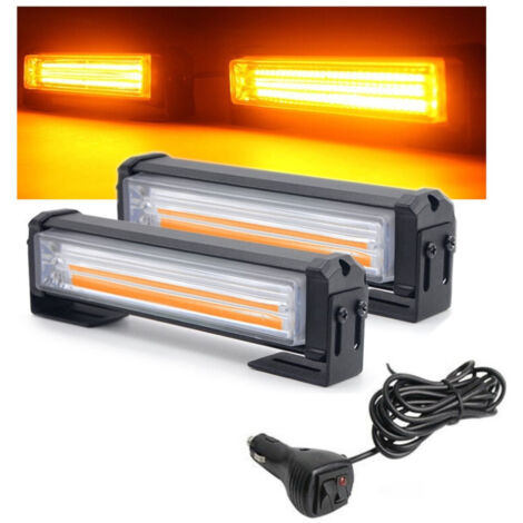Комплект 2 Броя С Контролер 12.5 cm Сигнална Аварийна Блиц Маяк Led Бар Лампа Пътна Помощ Платформа