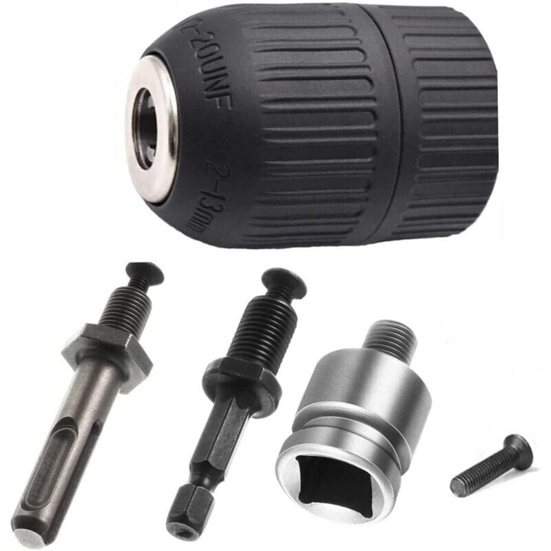 Image of 2-13 mm selbstspannendes Bohrfutter 1/2-20UNF Schnellspannfutter mit sds Plus-Adapter Bohrzubehör