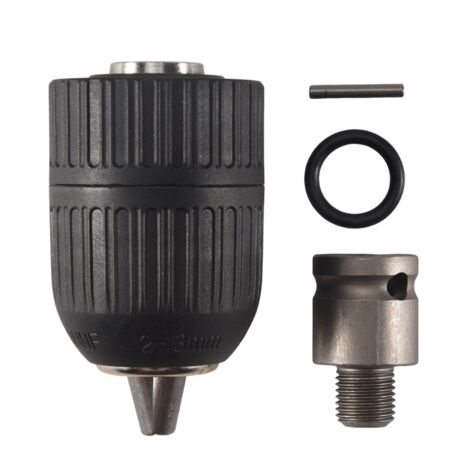 Keyless Drill Chuck 1.5-13mm With Adapter - 1/2-20UNF Self-Tightening Quick Change Design