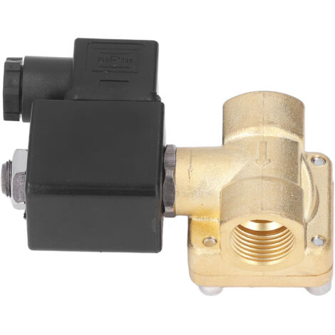 2/2-Wege-Magnetventil aus Messing, normalerweise geschlossen, G3/8, vorgesteuert, Hochdruck, AC110V