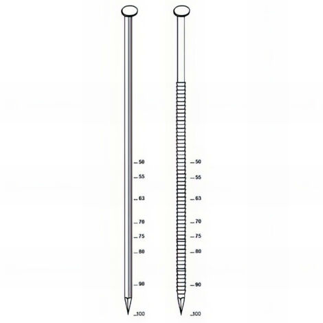 2 200 pointes annelées galvanisées en bande collée 34° D. 2,8 x 80 mm - 34280806 Alsafix