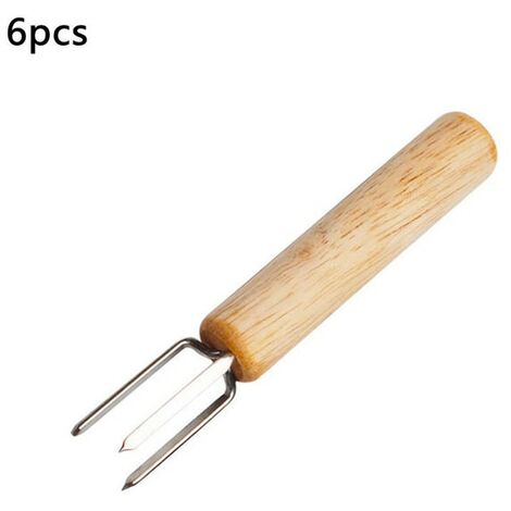 6Pcs acciaio inossidabile mais Forcella barbecue mais arrosto ago accessori per la cucina Holder grigliatura strumento Pannocchia Spiedo 