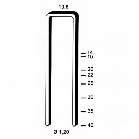 2 400 agrafes GB-40 INOX - 10,8 x 40 x D. 1,2 mm - 6GB409 - Alsafix