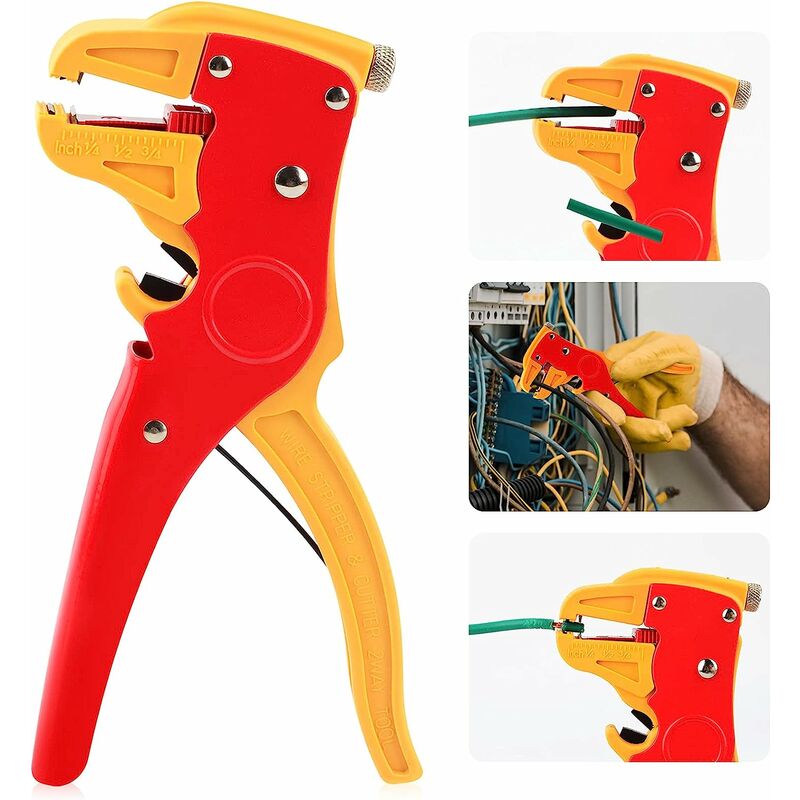 0.2-6 mm Wire Cutter Automatic Wire Stripper Adjustable Insulated Cable Stripping Tool Professional Industrial Household Appliances Repair with