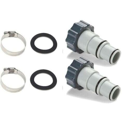 2 Adaptateurs Tuyau Piscine Ø 32 et 38 mm, Raccord pour Pompe Piscine Intex
