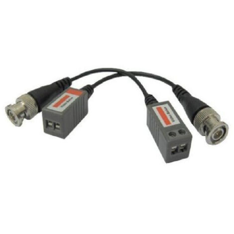 2 Adattateurs Trasmetti Video Balun Bnc Morsetti Passivice 100 Mt