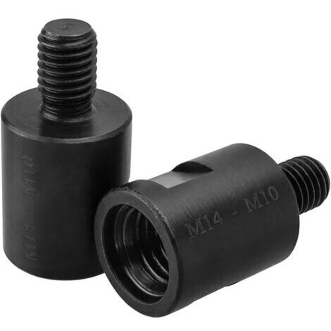 2 adattatori da filettatura maschio M14 a femmina M10 per smerigliatrice, smerigliatrice angolare, lucidatrice, adattatore per base punta trapano, convertitore asta di prolunga da M14 a M10