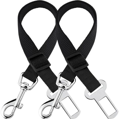 2 Adjustable and Secure Dog and Cat Seat Belts (49.8cm to 80cm) by