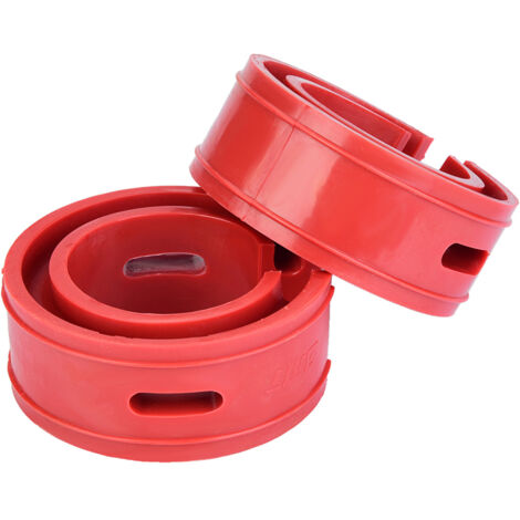 2 amortisseurs de voiture rouges, ressorts de butée, coussins de pare-chocs, type D