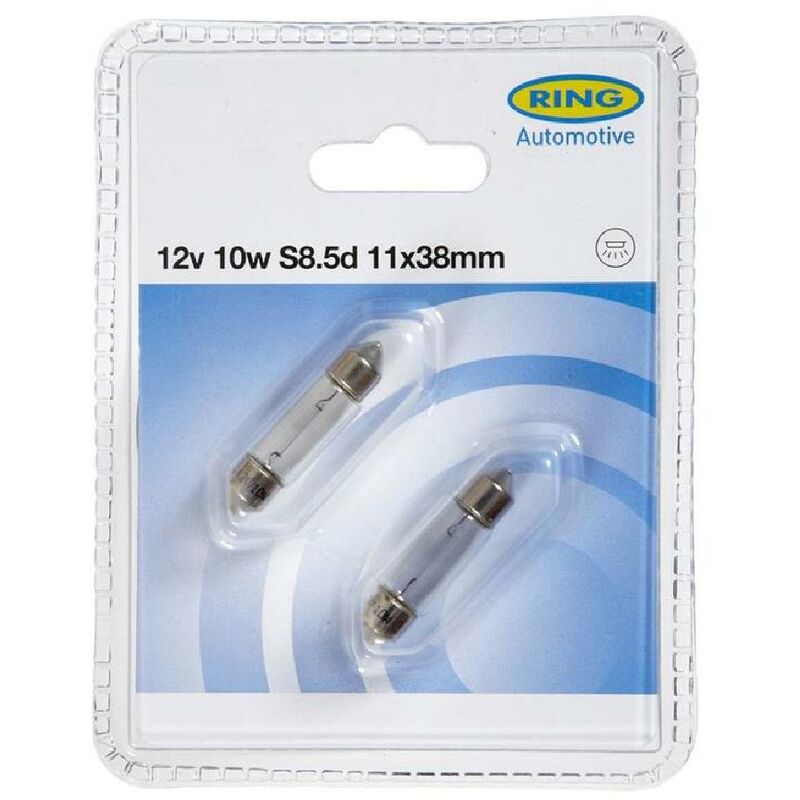 Ring - 2 Ampoules 12v 10w C10w S8.5d 11x38mm