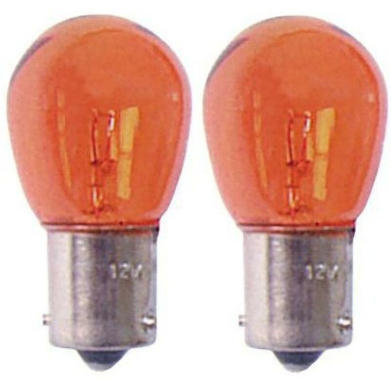 2 Ampoules BA15S - 12V 21W - Eclairage orange - Orange