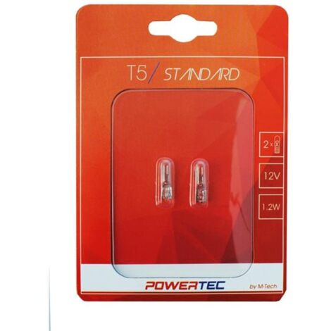 2 Ampoules -BLISTER- W2x4.6d T5 12v 1.2w