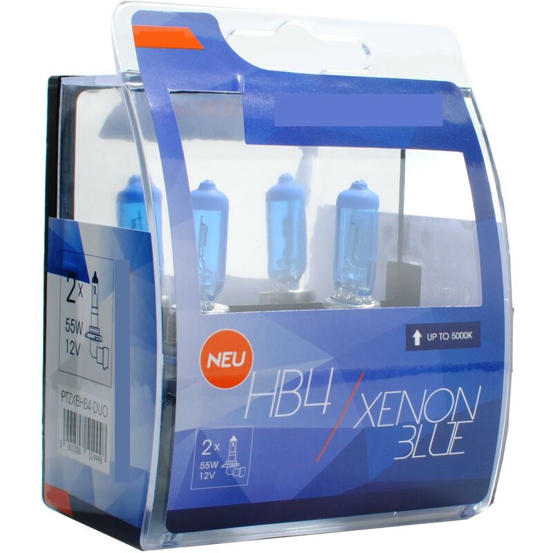 2 ampoules blue xenon HB4 12V 55W look xenon hid