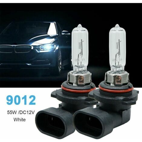 2 Ampoules de Phare 9012 HIR2 12V 55W, Lampe Halogène Claire pour Feux de Brouillard et de Jour