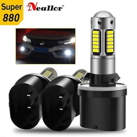 2 ampoules de phares de voiture H27 1200 lumens, 880 LED, 881 H1 H3, feu antibrouillard LED pour H27W/1 H27W1, 12 V - AquaForge