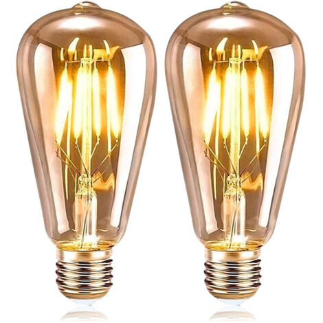 2 Ampoules E27 Ampoule Led Ampoule Ampoules Led Ampoule À Vis Ampoules Rétro Ampoules À Économie D'énergie Ampoules 2700K 40W Blanc Chaud