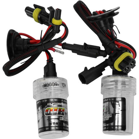 2 ampoules H3 35W, 6000K, 3250LM, lumière blanche haute luminosité pour le remplacement des phares de voiture. - AquaForge