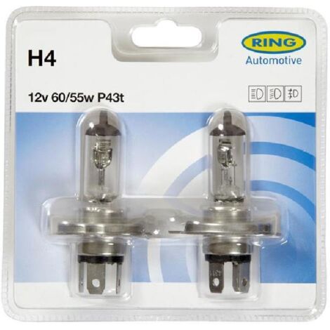 2 Ampoules H4 12v 60w 55w P43t Ring