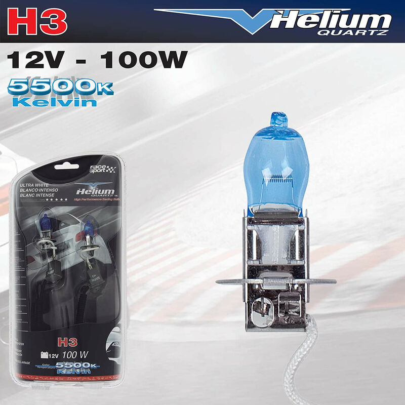 Ampoules hélium H3 12V 100w non homologuée route