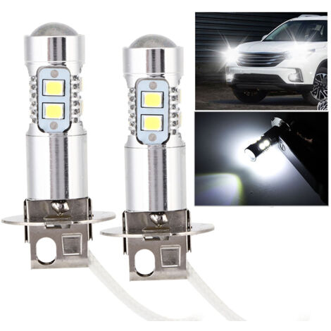 2 Ampoules LED 50W 6000K‑6500K pour Phares et Anti‑brouillard Voiture (Blanc Froid)
