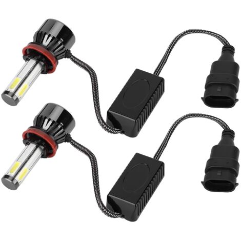 2 ampoules LED blanches de 80 W pour phares de voiture, compatibles avec les modèles G7, H8, H9 et H11. - AquaForge