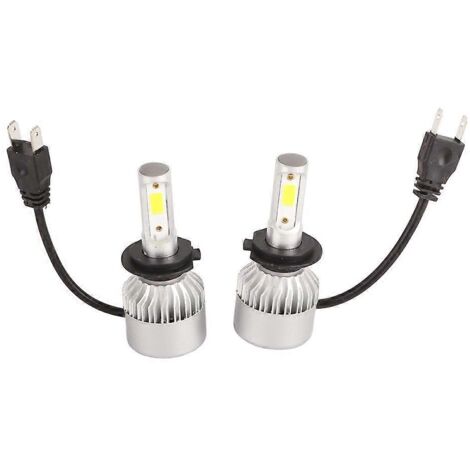2 ampoules LED H7 pour voiture, super brillantes, dissipation rapide de chaleur, kit de conversion de phares avant (2 pièces).