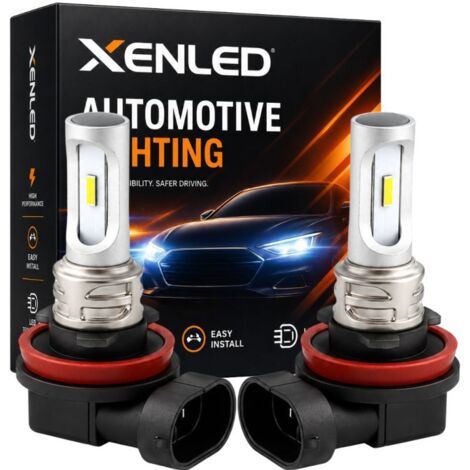 2 Ampoules LED H8 & H11 - 1600Lms - LED 1860 Antibrouillard & Feux de virage - Blanc