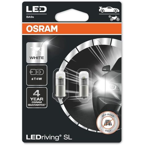 2 ampoules led osram 3893dwp-02b-ba9s 12v 1w