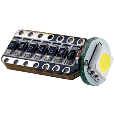 2 Ampoules LED - T10 12V 3W 8000K - W2.1x9.5D - Puce SMD - Position horizontale
