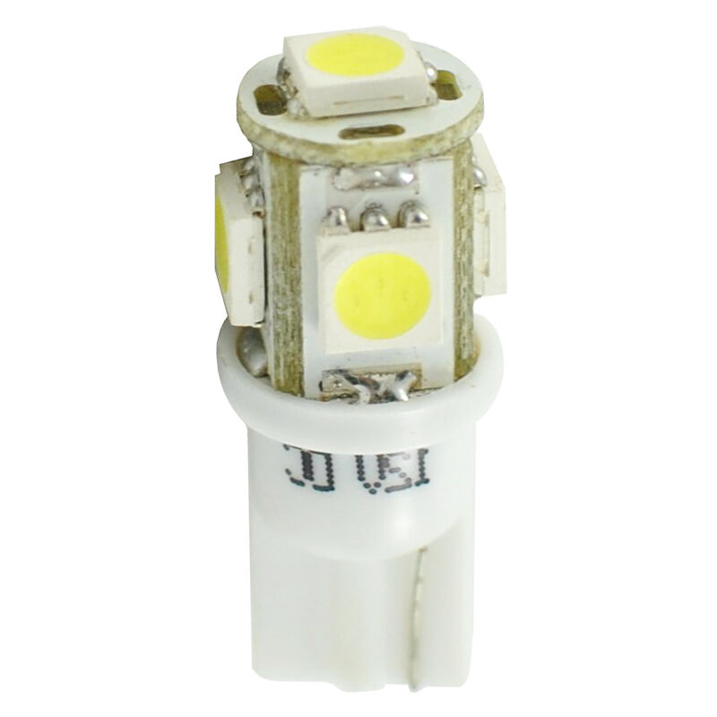 2 ampoules led T10 W5W 5 leds SMD5050 12V blanc