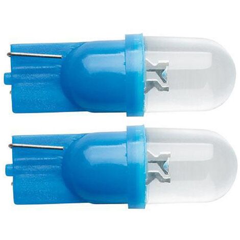 2 Ampoules LED T10 Wedgebase - 12V - Feux de position - Bleu