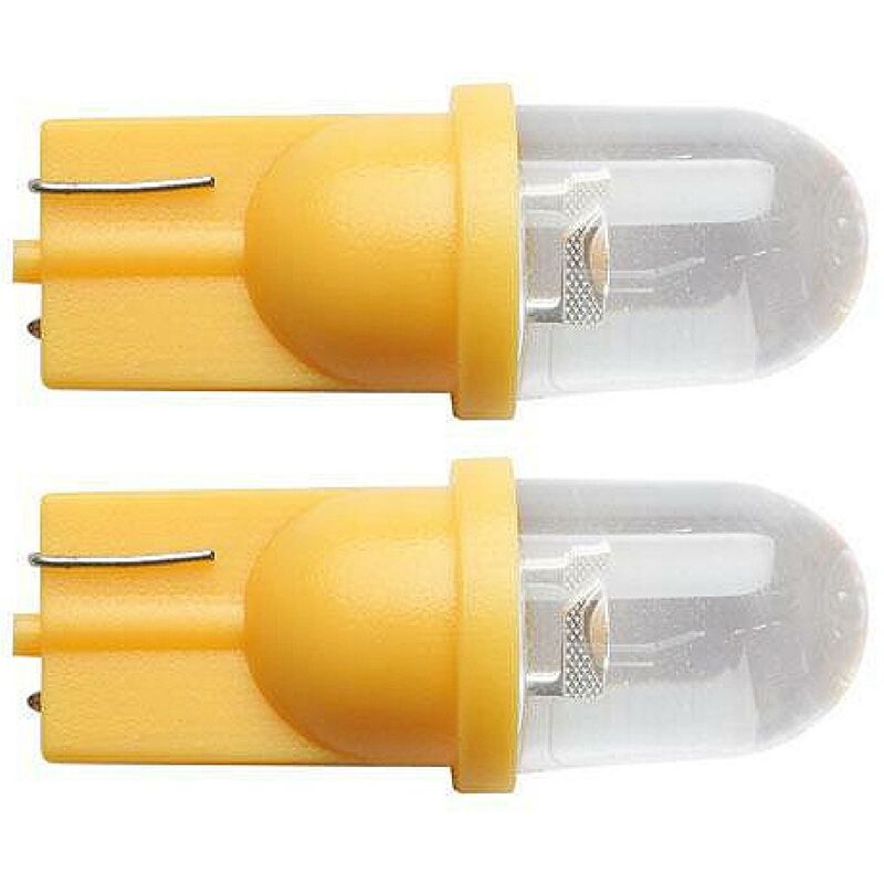 2 Ampoules led T10 Wedgebase - 12V - Feux de position - Orange - Orange