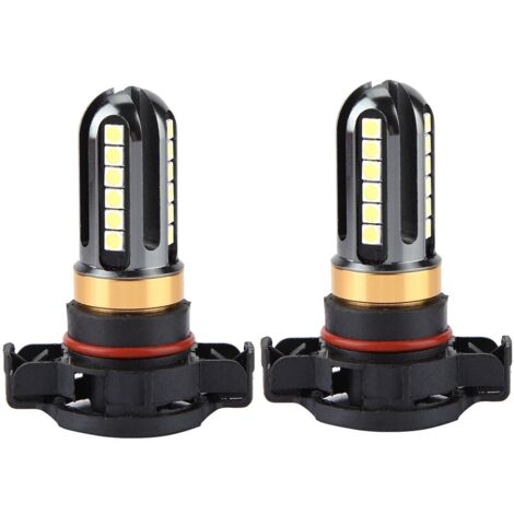 2 ampoules LED universelles 3030 24SMD 6000K blanches pour feux antibrouillard de voiture-AquaForge