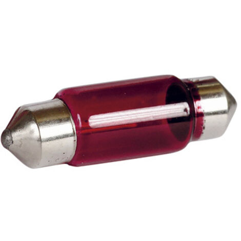 2 Ampoules Navettes - 12V 10W - T11x35 - Rouge - C5W