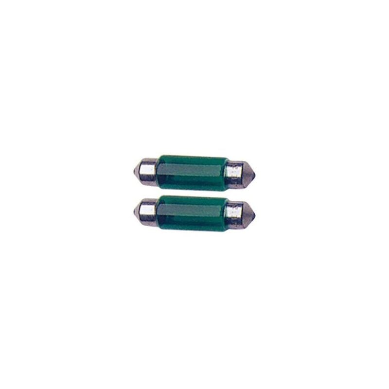 Adnauto - 2 Ampoules Navettes - 12V10W - T11 - Vert - C5W - 41mm - Vert