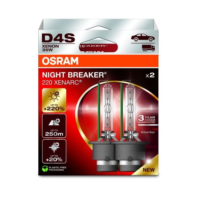 2 ampoules phare auto xenarc night breaker Osram D4S - Xénon 35W 66440XN2-2HB