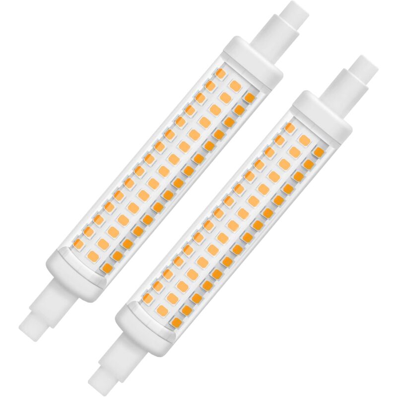 2 ampoules r7s led 118mm 15W 1300lm ampoule halogène équivalente r7s blanc chaud ac 220V - 240V 360° faisceau non réglable
