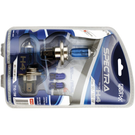 2 Ampoules Spectra H4 12V 90100W 5700K - P43T - 2 Ampoules T10 12V 5W - W2.1x9.5D
