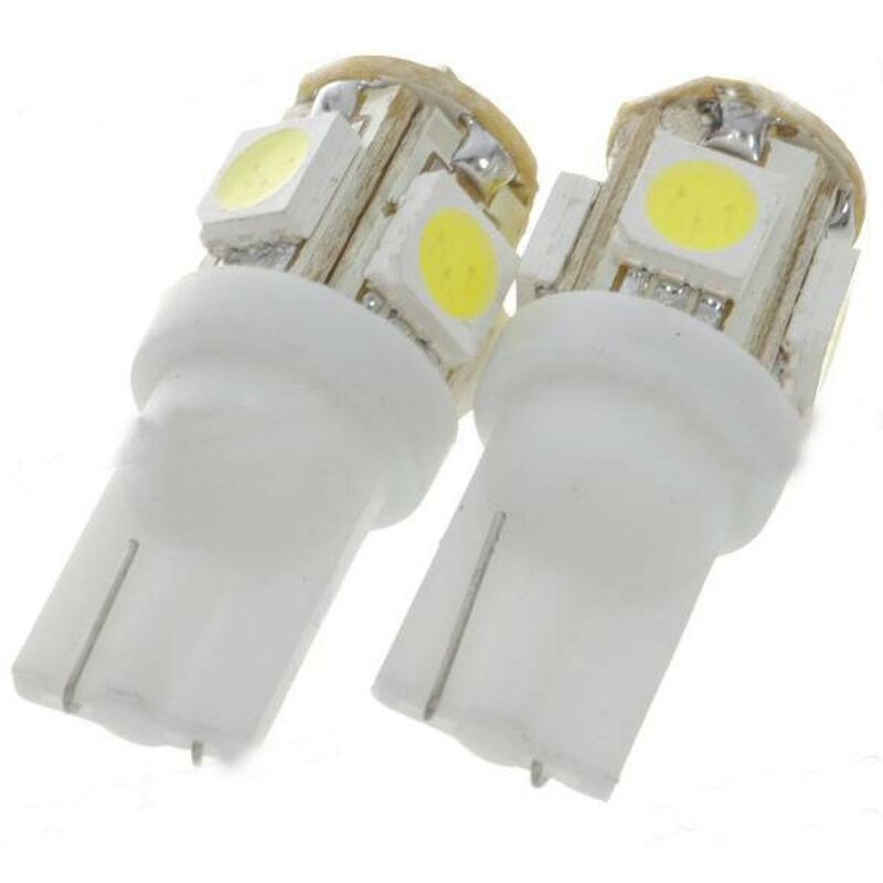 2 Ampoules T10 Blanche 5 SMD - Blanc