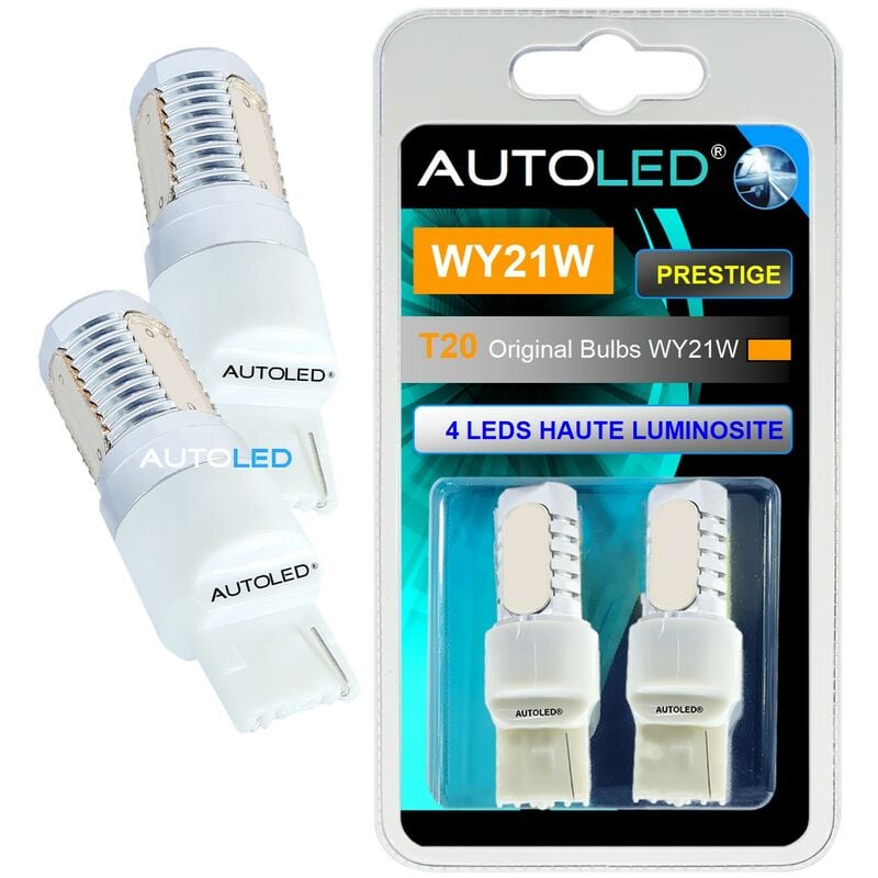 Ampoule LED WY21W Orange / 4 LEDS / LED T20 W21W AUTOLED®