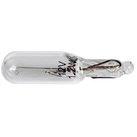 2 Ampoules T5 - 12V 1.2W 2800K - Wedgebase - W2x4.6D - Blanc