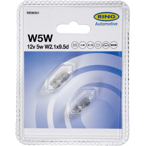 2 Ampoules Wedgebase T10 - WY5W w2.1x9.5d - Blanc