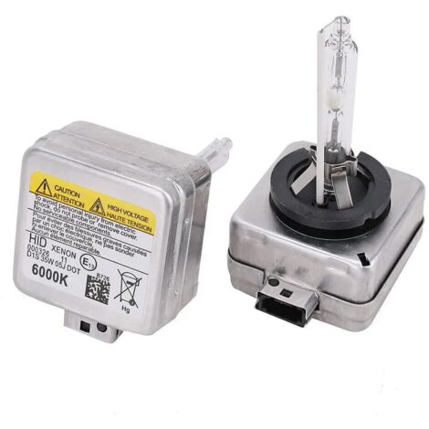 2 ampoules xénon HID D1S 35W 6000K blanc xénon, édition standard pour phares de voiture, remplacement direct d’origine, installation sans outils,