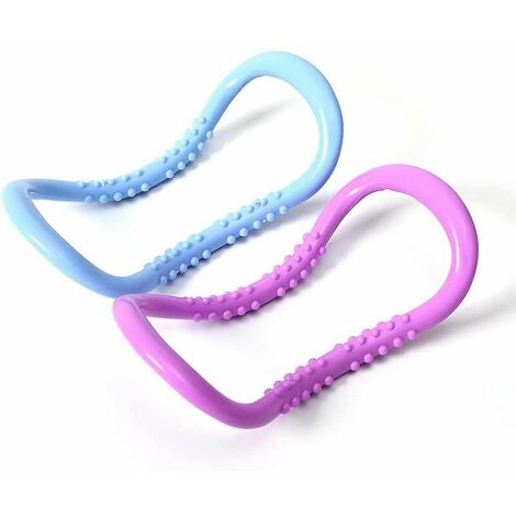 2 Anneaux Pilates, Yoga Stretch, Stretching, Fitness, Exercise Ring, Bleu et Violet.